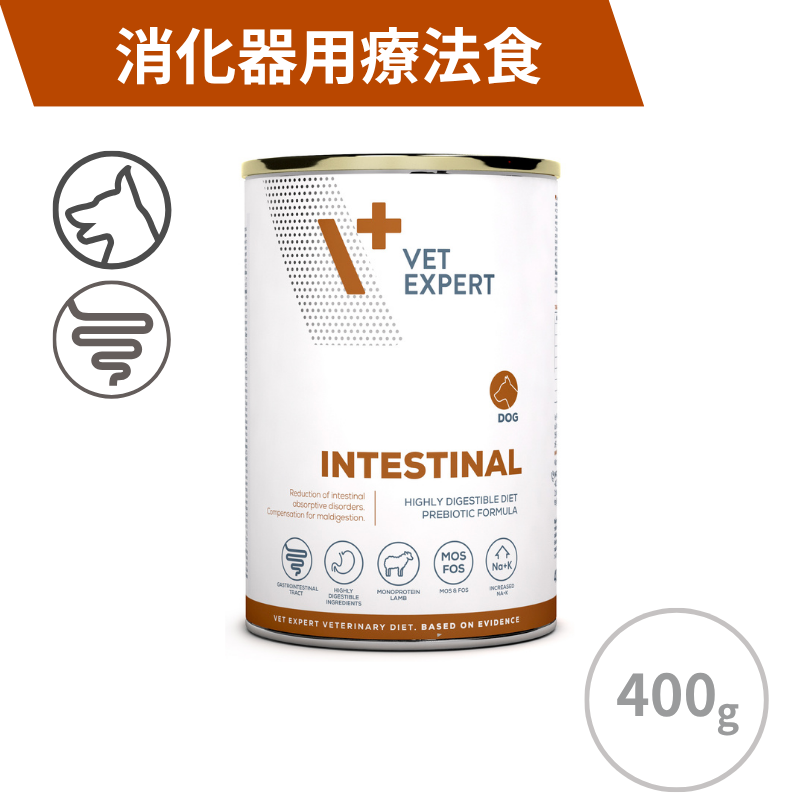 ベットエキスパート犬用療法食　ウェットフード インティスティナル ラムレシピ 400g