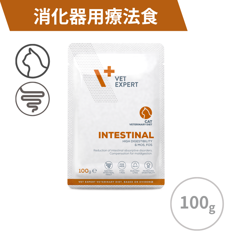 ベットエキスパート猫用療法食　ウェットフード インティスティナル チキン＆ビーフレシピ 100g